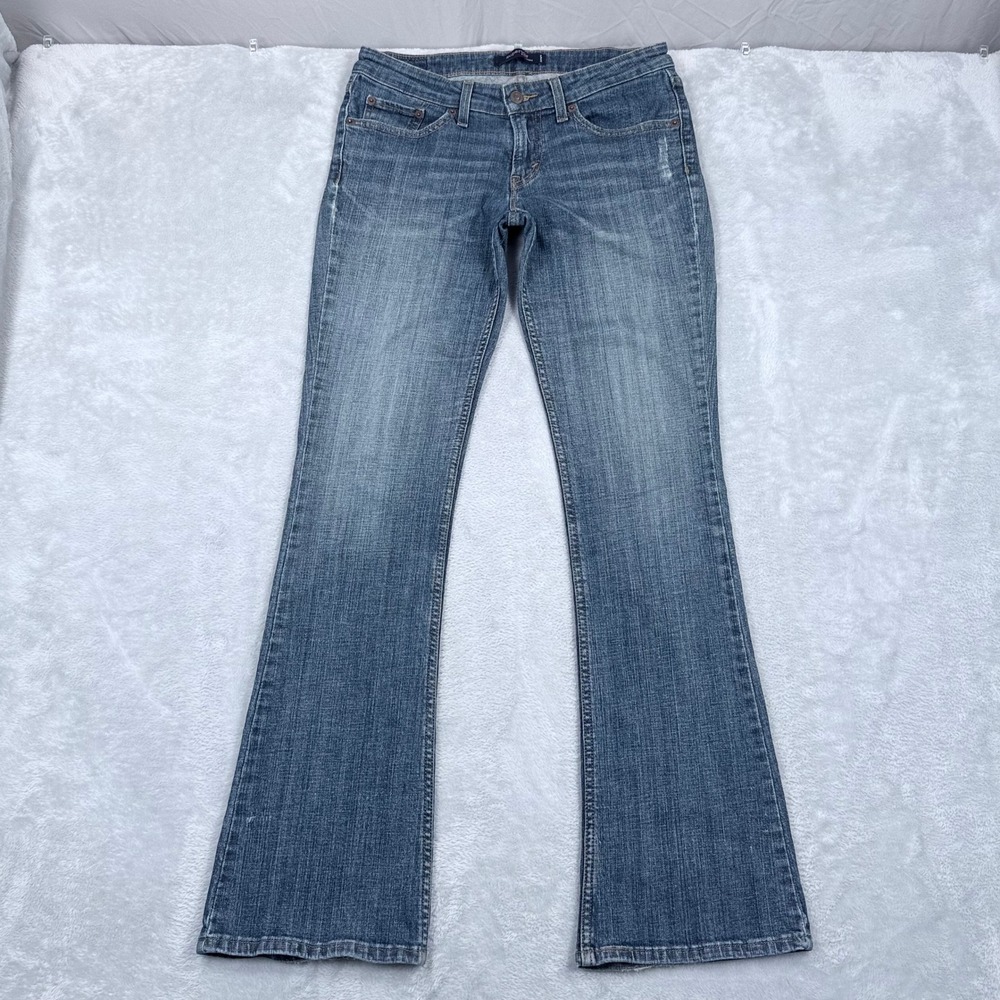 Levis 518 Superlow Bootcut Jeans 30x33 Womens 7 L Juniors Low Rise Stretch Denim